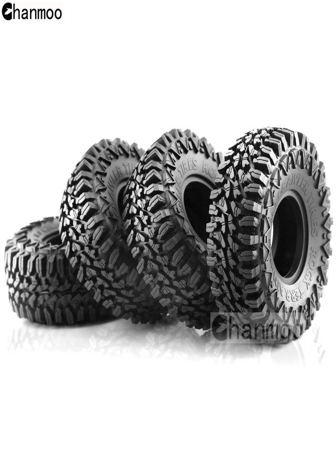 Chanmoo 1.9 RC Crawler Tires With Foam Soft Rubber Mud Slingers Grappler Wheels Tyres For 1/10 Scale RC Car Traxxas TRX4 RC4WD D90 Axial SCX10 II TF2 Gen8 Tamiya CC01 1.9 Inch Beadlock Rims 4PCS - Image 5